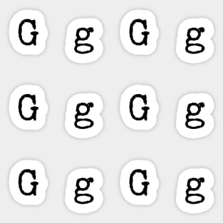 Typewriter Letter G Sticker